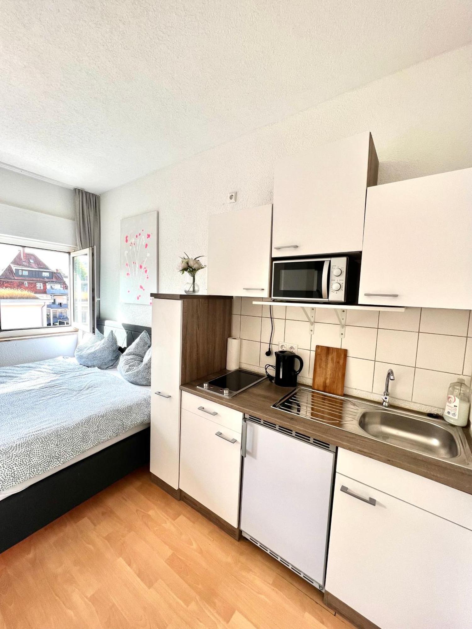 Budget City Appartement Kueche,Bad, Parken Im Zentrum Von ラーベンスブルク エクステリア 写真